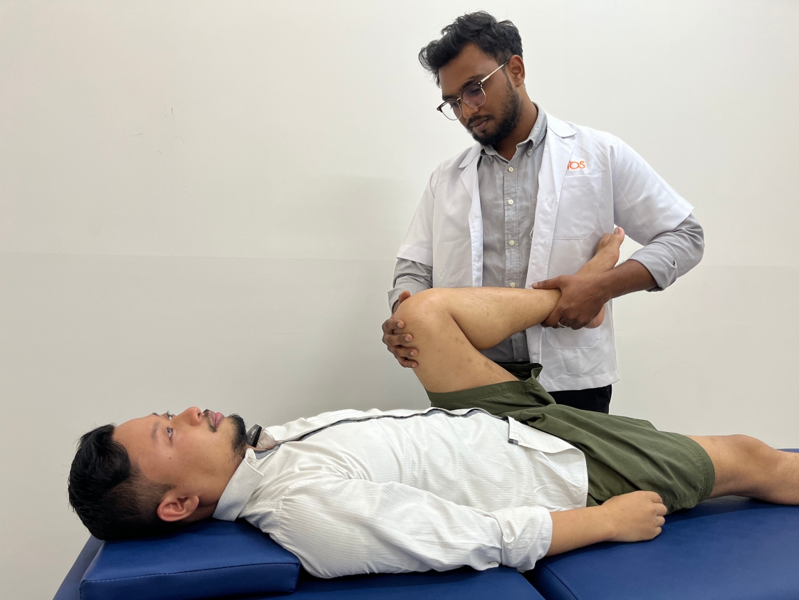 Physiotherapy session at home